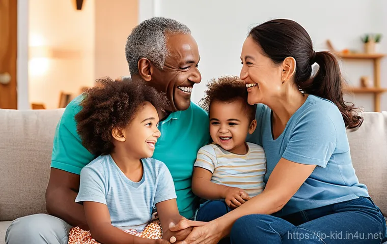 손유희 놀이 활용법 - **Prompt:** A vibrant and joyful scene of five young children, approximately 4-6 years old, sitting ...