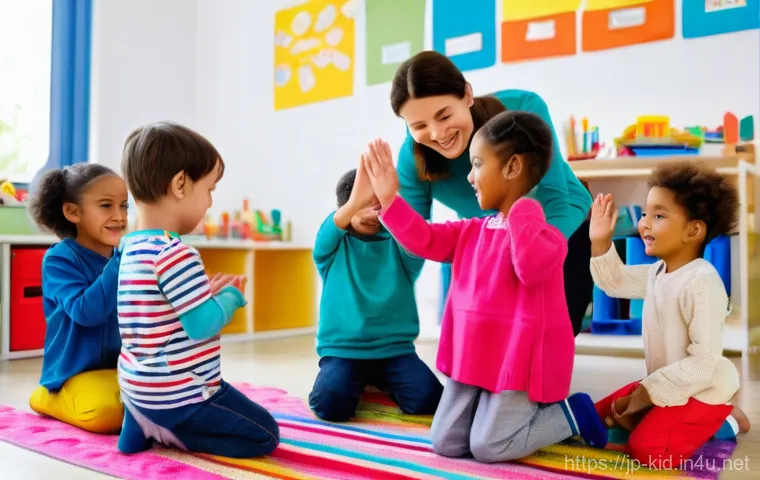 장애 유아 통합 교육 - **"A vibrant and diverse group of preschool children, aged 3-5, joyfully playing together in a sun-d... 장애 유아 통합 교육 - **"A vibrant and diverse group of preschool children, aged 3-5, joyfully playing together in a sun-d...