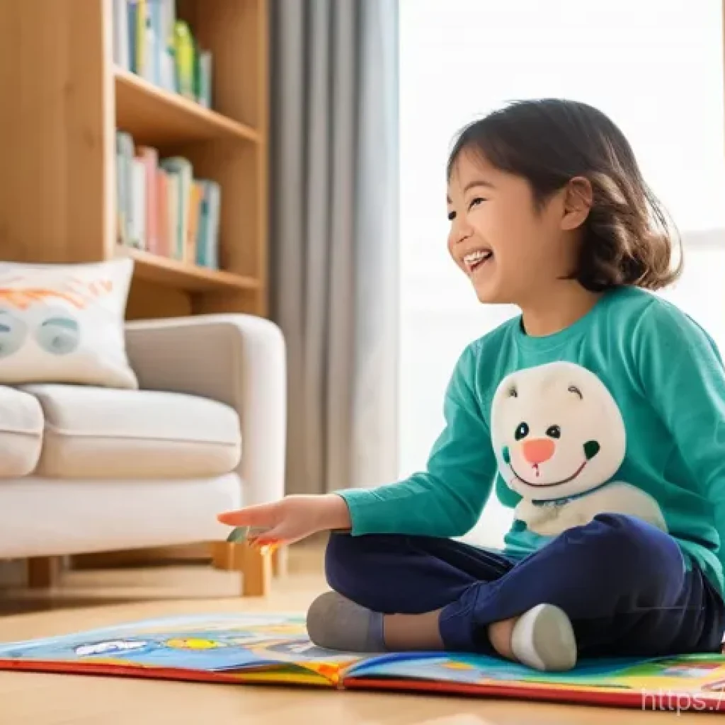 다문화 가정 유아 교육 - **Prompt 1: Bilingual Language Learning Fun**
A heartwarming and brightly lit indoor scene of a ...